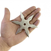 3 lü gümüş shuriken takımı çelik detay